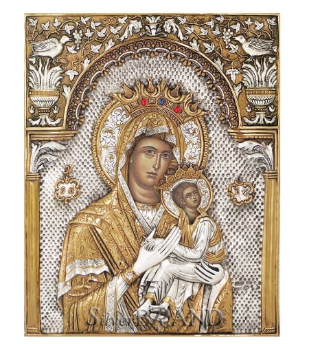 Greek Orthodox Silver Icon Virgin Mary Ασημένια Εικόνα Παναγία Aμόλυντος Богородица c:43282261_353